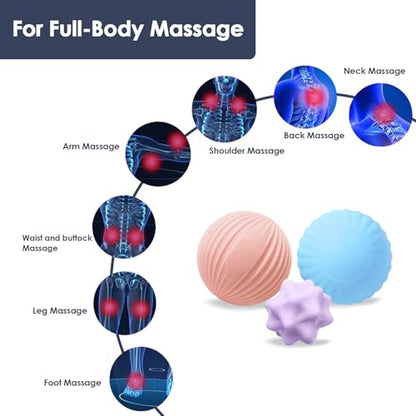 Silicone Massage Ball Set for Myofascial Release, Trigger Point & Deep Tissue Therapy - Lacrosse Massage Balls for Muscle Knots, Plantar Fasciitis and Muscle Soreness Relief (3 Pack) - style: Silicone Massage Ball Set for yoga