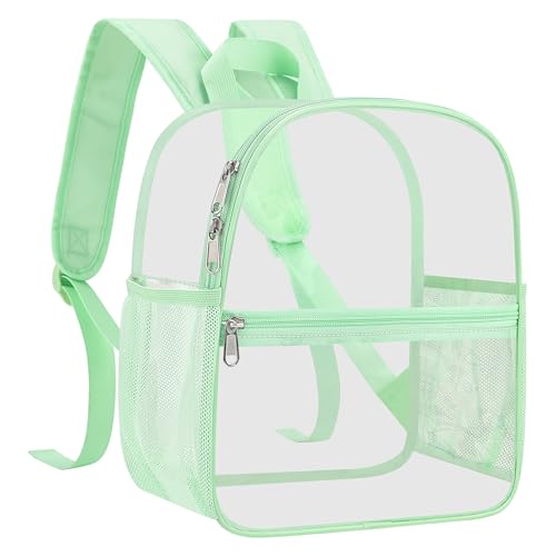 USPECLARE Clear Backpack for Stadium Approved 12×6×12, Water proof Clear Bag for Stadium Events and Concert Work Sport Event - color: Avocado Green, style: Small