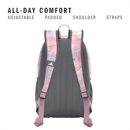 Originator Small Backpack for men and women, athletic book bag with laptop sleeve - color: Adi Haze Clear Pink/Clear Pink/Grey Four