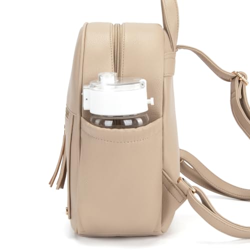 Montana West Mini Backpack Purse for Women Anti Theft Backpacks with Secured Zipper and Tassel - color: *Mini Khaki