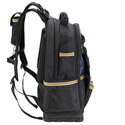 CLC Work Gear PB1133 38 Pocket Molded Base Tool Backpack, Black/Blue - style: Backpack