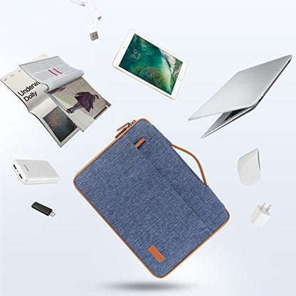 DOMISO 14 inch Laptop Case Sleeve Protective Cover Compatible with 15 inch MacBook Air M4 M3 M2,MacBook Pro,14-15 inch HP Dell ASUS Lenovo Chromebook,Waterproof Computer Cases Bag with Handle,Blue - color: Blue, size: 14" Laptop/15" for mac book
