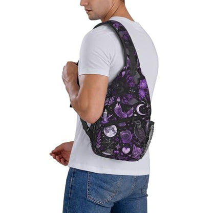 Gothic Witchcraft Outdoor Crossbody Shoulder Bag For Unisex Young Adult Hiking Bicycling - color: 11