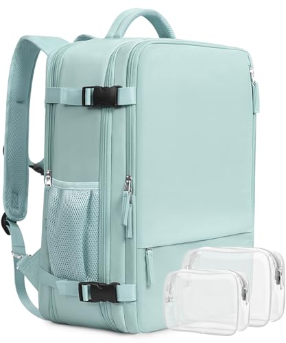 Beraliy Large Travel Backpack for Women Airline Approved, Carry On Backpack, 17 Inch Laptop Backpack, Personal Item Bag Casual Daypack Backpacks, Mint Green - color: Mint Green, size: X-Large