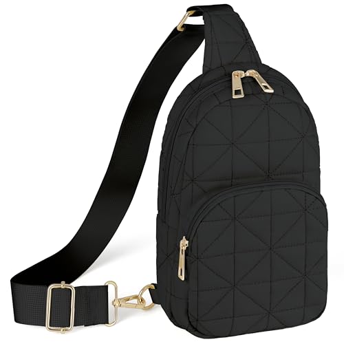 REVOTRA Crossbody Bags for Women Sling Bags Fanny Pack Chest Bag Travel Purse Anti Theft Mother's Day Birthday Gifts for Women Mom Sister Wife Black - color: Black Small Crossbody
