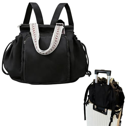 Everyday Bags for Women, Multifunctional Travel Organizer Bag, Large Capacity Tote Backpack, Large Diaper Bag with 15 Pockets, Crossbody and Shoulder Bag (Black) - color: Black