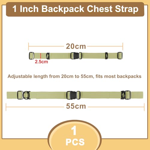 Outdoor Adjustable Sternum Strap for Backpack, Camping Hiking Backpack Straps With Quick Release Buckle(DesertTan, 1pcs) - color: Deserttan 1pcs