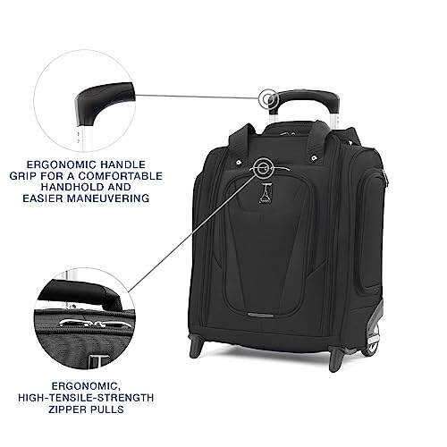 Travelpro Luggage Maxlite 5 Softside Lightweight Rolling Underseat Compact Carry on Upright 2 Wheel Bag, 15-Inch — Black - color: Black