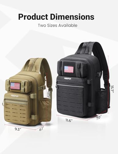 Piscifun Fishing Backpack Tackle Bag with 2 Rod Holders, Multi-Compartment Storage, MOLLE System, Water-Resistant Lightweight Outdoor Pack - color: Double Shoulder - Black Camouflage, style: Standard