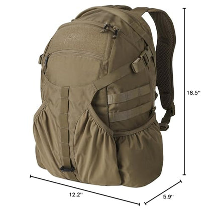 Helikon-Tex RAIDER 20 L Tactical Backpack, Coyote – Cordura MOLLE Daypack with Hydration Sleeve & Rain Cover - color: Coyote