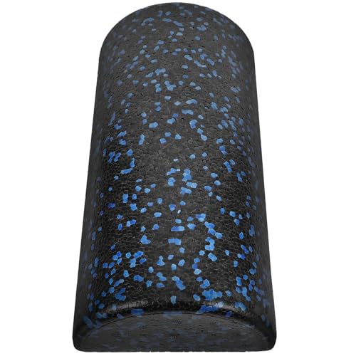 Cabilock Semicircle Yoga Half Roller Epp Foam Muscle Massage Roller for Back and Balance Training, 30cm Black-Blue Yoga Fitness Equipment for Pilates and Stretching