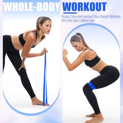 Deekin Resistance Bands Resistance Loop Exercise Bands Exercise Equipment Elastic Ring for Women and Men Home Fitness, Gym, Yoga - color: Blue, size: 25 Lbs