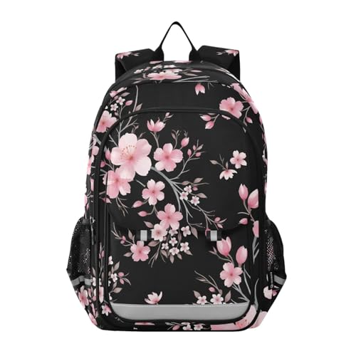 ALAZA Cherry Blossom Sakura Laptop Backpack Purse for Women Men FloralTravel Bag Casual Daypack with Compartment & Multiple Pockets - color: Cherry Blossom