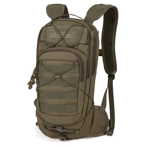 Mardingtop10L Small Tactical Molle Hydration Backpack,Cycling Backpack for Biking,Cycling and Running EDC Daypack - color: Khaki-New