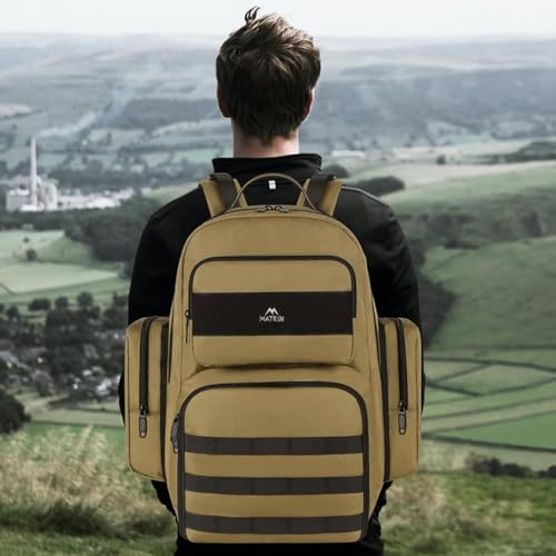 MATEIN Lunch Backpack for Men, 15.6 Inch Travel Laptop Backpack | Insulated Cooler Bag, Lunch box Rucksack, Extra Large Water Resistant College Work Computer Daypack, Gifts for Men - color: Brown