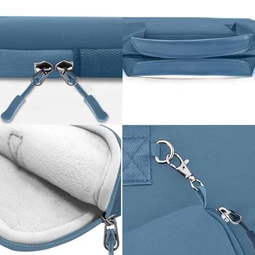 Hseok Laptop Sleeve 14 inch Case with Small Case, Compatible with MacBook Neo 14, MacBook Pro 14 M5/M4/M3/M2/M1, XPS 14 and Most 14 inch Notebooks, Neoprene Computer Handbag,Haze blue - color: Haze Blue, size: 14"