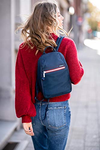 Hedgren VOGUE SMALL Backpack – Rear Zip Main Access, Padded Tablet Pocket, RFID-Blocking Security, Adjustable Straps & Water-Repellent Nylon - 5.86 L (Black) - color: Black