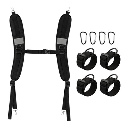 Backpack Straps Replacement, Adjustable Padded Shoulder Straps with 4 Metal Hooks, 4 Noly Strap s & D Hooks, Oxford Cloth Replacement Strap s for Backpack, Dry Bag, Sprayer