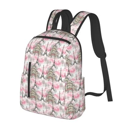 Lightweight Daypack Paris Eiffel Tower, Stands Upright, Padded Laptop Sleeve, for Commuters & Travel - color: Picture (46)
