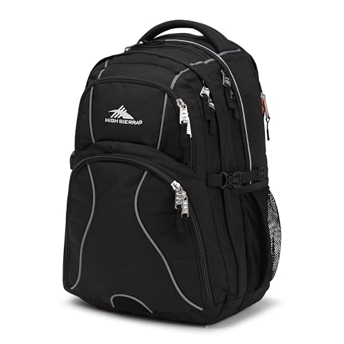 High Sierra Swerve Laptop Backpack, Black, One Size - color: Black