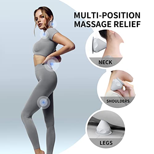 Mountable Self-Massage Ball Handfree with Suction Cup,Deep Tissue Back Sore Muscle Knot Massager,Myofascial Release,Manual Massage Balls, Foot Plantar Fasciitis, Back Stress Relief - Gray - color: Gray
