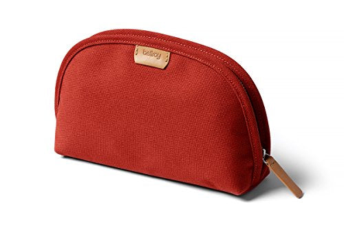 Bellroy Classic Pouch, Everyday kit, Leather and Woven Fabric (pens, Cables, Cosmetics, Personal Items) - color: Red Ochre