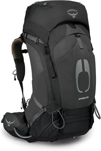Osprey Atmos AG 50L Men's Backpacking Backpack - color: Black, size: Large-X-Large