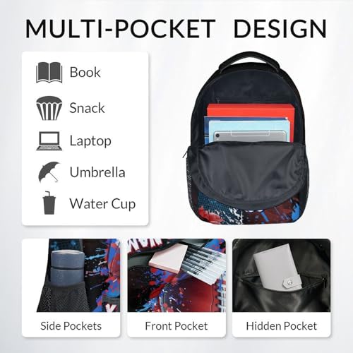 COZYAURA Boy Backpack - Personalized Football Backpacks Set for Kids -Teens Bookbag with Lunch Bag & Pencil Case - Sports Theme School Bags for Elementary Middle School - color: Style-5