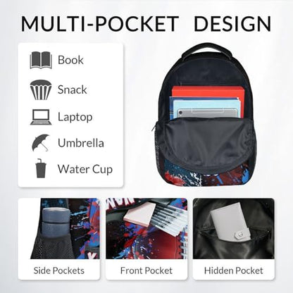 COZYAURA Boy Backpack - Personalized Football Backpacks Set for Kids -Teens Bookbag with Lunch Bag & Pencil Case - Sports Theme School Bags for Elementary Middle School - color: Style-5