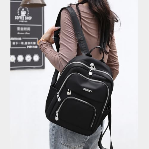 Multiple Pockets Mini Nylon Women Backpack Casual Simple Lightweight Resistant Mini Travel Daypack