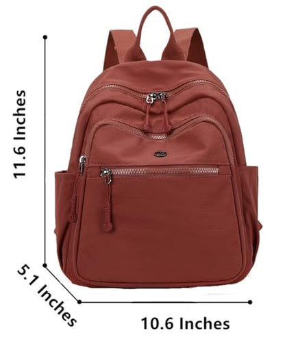 Mini Backpack Purse for Women Lightweight Nylon Casual Bag Small Daypacks for Work Travel (B Wine Red) - color: B Wine Red