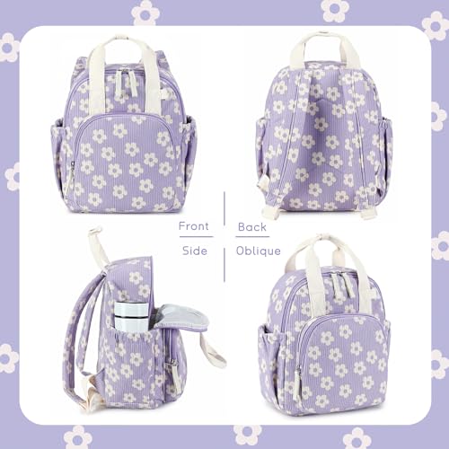 Bluboon Toddler Backpack for Girls Boys 2-4 Cute 12" Preschool Kindergarten Backpacks Kids Daycare Bags School Travel (Flower-purple, Age 2-4 (12" H not Fit A4 Folder)) - color: Flower-purple, size: Age 2-4 (12" H not Fit A4 Folder)