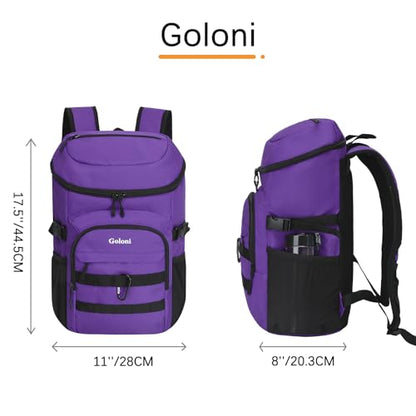 Cooler Backpack Insulated Leak Proof,Small Soft Coolers Bag for Men and Women Camping,Travel,Beach,Hiking,Picnic - color: Purple