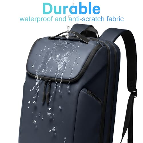 FUTURE AESTHETICS Business Commute Backpack for Men and Women, Waterproof 15.6 Inch Laptop Backpack, Durable Flight-Approved Travel Backpack for Work, Blue - color: Blue
