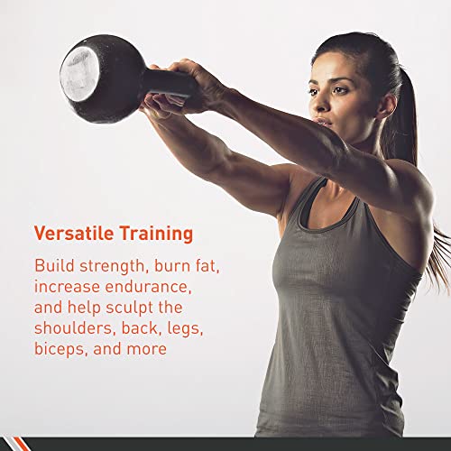 Body Sport Cast Iron Kettlebell - Professional Weight Training Equipment for Home & Gym Workouts - size: 50.0 Pounds