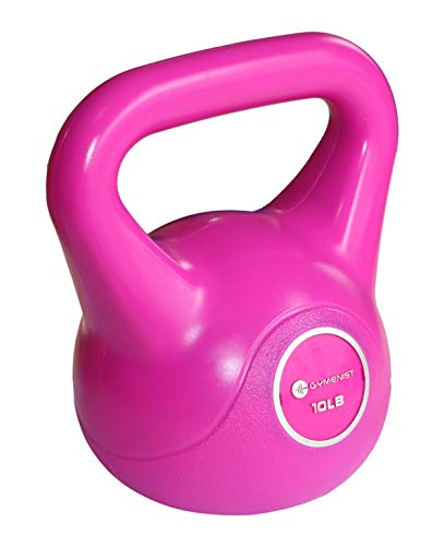 Gymenist Exercise Kettlebell Fitness Workout Body Equipment Choose Your Weight Size - color: 10LB - Hot Pink, size: 10 LB