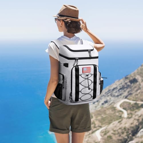 Maelstrom 35/50 Can Insulated Backpack Cooler, Leakproof Soft Lunch Ice Bag - color: White, size: 50 Can