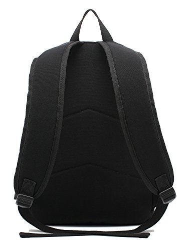 kayond Casual Style Lightweight canvas Laptop Bag/Durable Travel backpacks/Rucksack for Men&Women/Fashion Backpack Fits 15 inch Notebook (Black) - color: Black