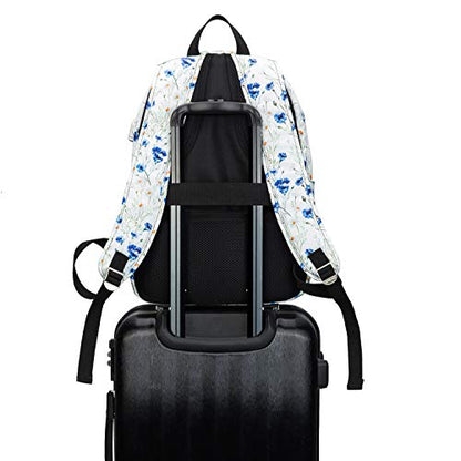 Kinmac Lavender Waterproof Laptop Travel Outdoor Backpack With USB Charging Port For 13 inch 14 inch and 15.6 inch Laptop - color: Lavender
