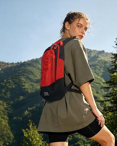 Croogo Hydration Packs,Hydration Backpack with 2L Hydration Bladder,Bicycle Daypack Waterproof Breathable Bag for Climbing - color: Ot04-red-sd