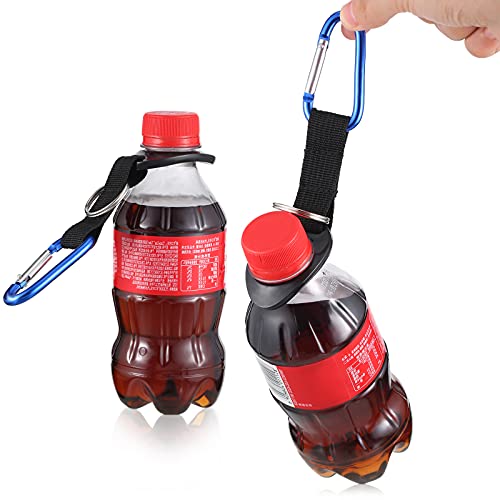 Mimorou 7 Pack Water Bottle Holder Clips, Silicone Bottle Ring Carrier with Aluminum Hooks Portable for Travel, Camping, Cycling & Backpack Accessories