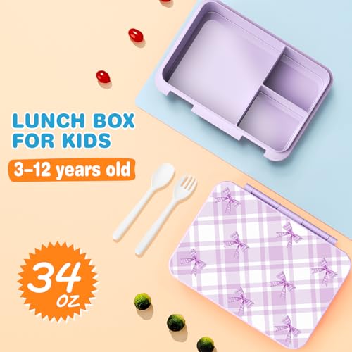 ACESAK 5PCS Backpack for Girls with Bento Box & 14oz Insulated Water Bottle - Cute School Girls Backpacks for Elementary Preschool Middle with Lunch Bag Pencial Case, Back To School (Black Purple) - color: Black Purple