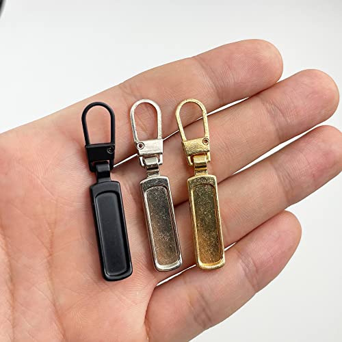 SINCCO 6 Pcs Zipper Pull Replacement, Universal Zipper Pull Tab Fixer Metal Zipper Head Handle Mend Repair Kit for Jacket Purse Backpack Luggage Boot, Multicolor - color: Multicolor