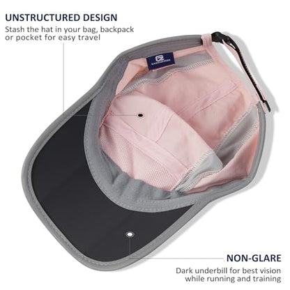 GADIEMKENSD Reflective Folding Outdoor Hat Unstructured Design UPF 50+ Sun Protection Sport Hats for Womens and Mens - color: Light Pink
