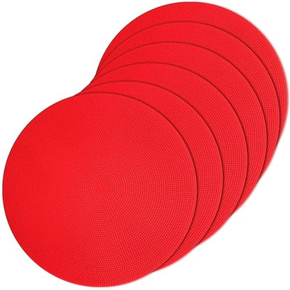 Poly Spot Markers 4inch/9 inch Non-Slip Rubber Agility Markers Flat Field Cones Floor Dots for Football, Soccer, Basketball Training Markers, School Activities, Exercise Drills, Social Distancing - style: 9inch 6Pcs(Red)