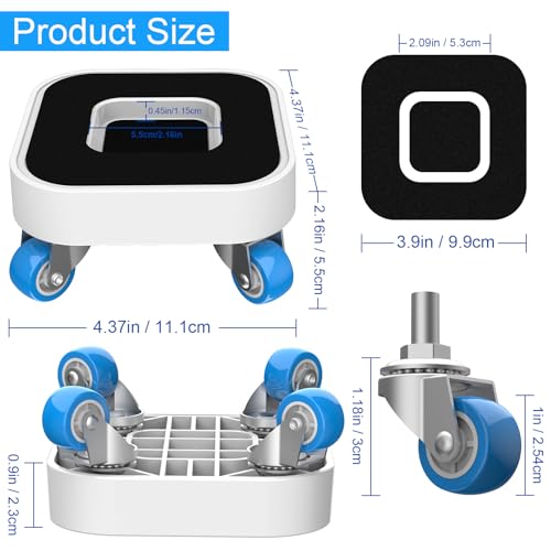 New Upgrade Furniture Sliders, Furniture Movers with Wheels, Furniture Lift Mover Tool Set with 360° Rotatable Wheels, Furniture Dolly for Moving Heavy Duty Sofa, Bed, Load Capacity Up to 750lb - size: 1in wheels + 1 pry bar