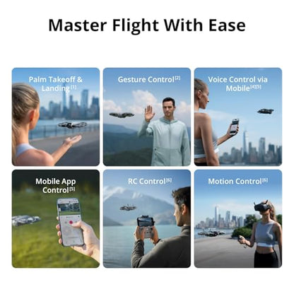 DJI Neo 2 Drone Fly More Combo 4K Camera Bundle with Tech Smart USA Drone Essentials Plus Software Bundle + Deco Gear Drone Landing Pad + Deco Essentials CPS 2 Year Protection Pack + Sling Backpack