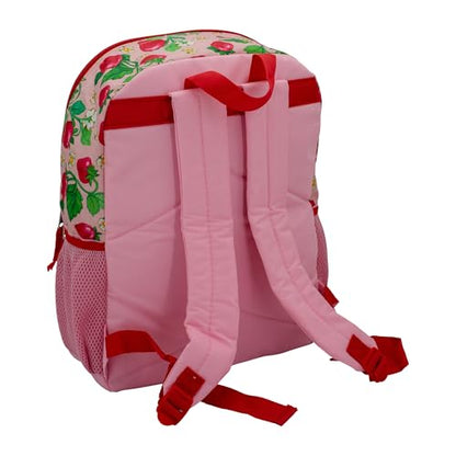AI ACCESSORY INNOVATIONS Strawberry Shortcake 5 Piece Backpack Set, Flip Sequin Girls School Bag with Front Zip Pocket, 2 Side Mesh Pockets, Pink & Red - color: Strawberry Shortcake