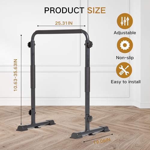 BARWING Dip Bars Dip Station with Adjustable Ultra-Stable Settings And Non-Slip Feet Dip Stand for Home Stabilizer Parallette Push Up Stand 2025 New Version