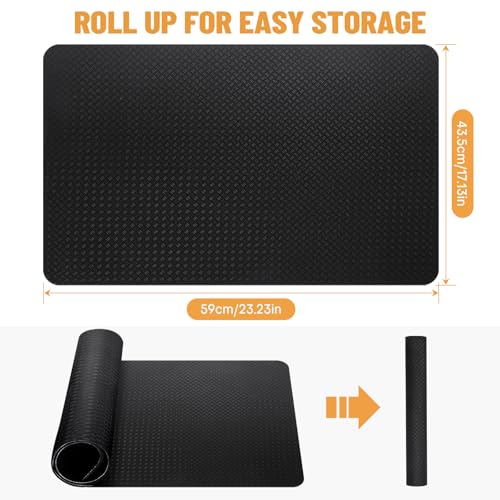 Under Desk Elliptical Mat - Non-Slip Exercise Equipment for Peloton Bike, Small Exercise Mat for Desk Workout Equipment - color: Double-sided
